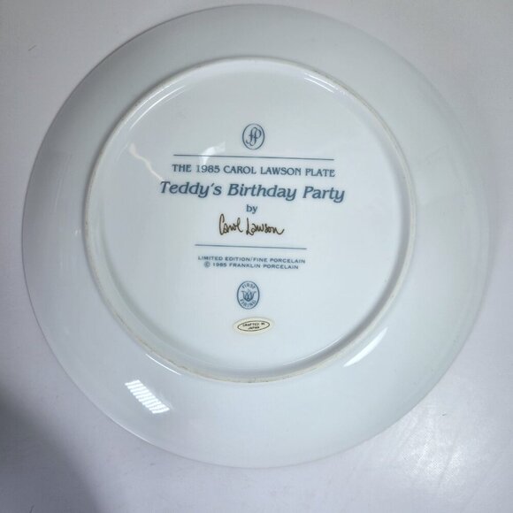 Franklin Mint Carol Lawson Collectors Plates Lot of 4 Teddy Bears Limited Ed - Picture 3 of 8